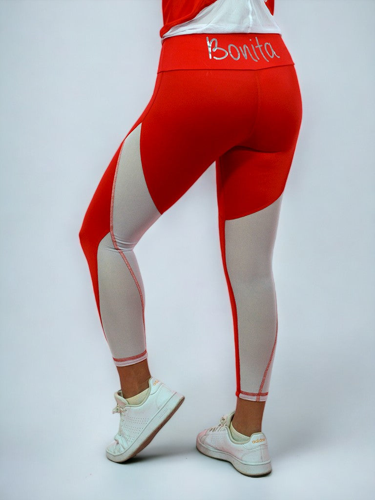 Leggins Deportivo Mujer Rojo | Cintura Alta