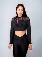 Hoodie Negra Bonita & Fitness | Crop Top